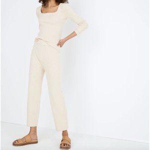 NWT Madewell Birchmoor Sweater Pants - Cream knit lounge sweatpants - Women's S